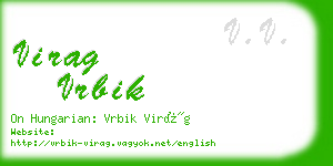 virag vrbik business card